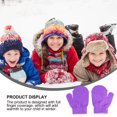 thumbnail image 3 of 12 pares de guantes acrílicos para niños, guantes de invierno cálidos de punto monocromáticos, 3 of 8