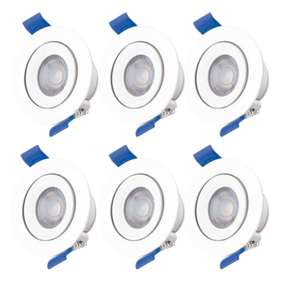 Pack 6 Luminarios Redondos Aksi 3w Luz Blanca