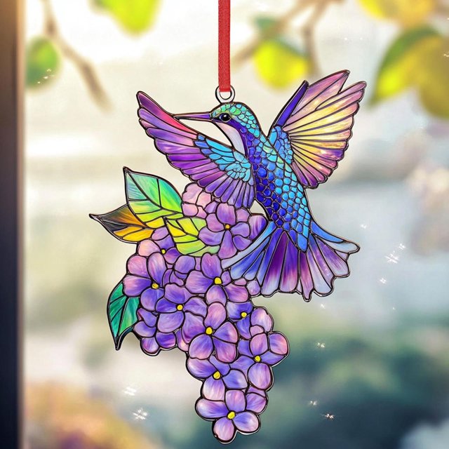 Colgante atrapasol con forma de flor de colibrí de colores | Walmart en ...