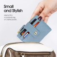 thumbnail image 5 of BEMS-1pcs Cartera pequeña y compacta de piel sintética para mujer, 8 tarjeteros, 5 of 5