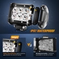 thumbnail image 4 of Pods de luz LED Nilight, haz puntual morado de 4 pulgadas, 18 W, 12 V/24 V, 4 of 8