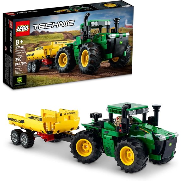 LEGO Technic 42136 Tractor John Deere 9620R 4WD - Set de Construcción con 390 Piezas