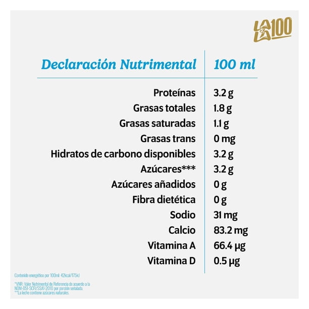Imagen 5 de Leche Lala 100 Low Carb sin Lactosa 1 L
