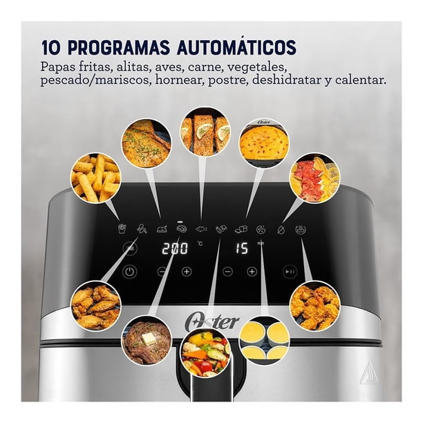 Imagen 2 de Freidora de Aire Oster Digital 7.5L de Capacidad Negro