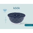 thumbnail image 4 of Tazón KooK para Sopa, Cereal y Más, Cerámica, Apto para Microondas, Lavavajillas y Congelador, Vajilla de Porcelana para Sopa, Pasta, Ensalada, Avena, Interior Profundo (Blanco y Azul), 4 of 5