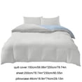 thumbnail image 3 of Juego de cama de 4 piezas para dormitorios | Poliéster suave lavado | Tamaños individual y matrimonial | Diseño reversible | Incluye funda nórdica, sábana ajustable y 2 fundas de almohada, 3 of 6