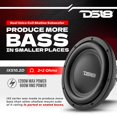 thumbnail image 2 of DS18 IXS10.2D - Subwoofer de coche de 10 pulgadas, 1200 W máx., 600 W RMS, 2+2 ohmios, montaje poco, 2 of 8