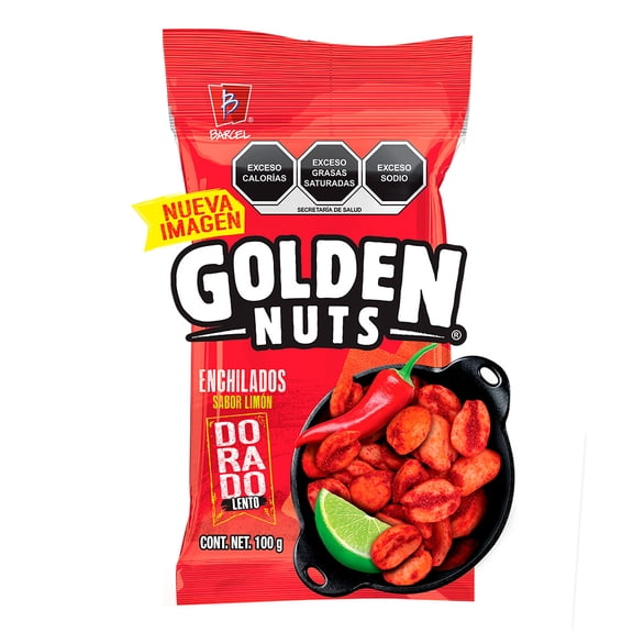 Cacahuates Barcel Golden Nuts enchilados 100 g