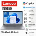 thumbnail image 2 of Laptop Lenovo ThinkBook 16 Gen 8 Intel Core 5 210H 32GB RAM 1TB SSD 16 Pulgadas WUXGA Windows 11 Pro Gris, 2 of 5