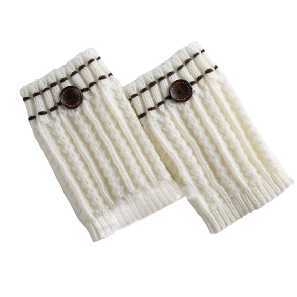 Inteprter Puños para botas, tejido, fácil de combinar, protector, estirable, moldeador de moda, manga de pantorrilla, calentador de piernas Suministros térmicos Blanco