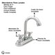 thumbnail image 2 of Llave Mezcladora Baño Lavabo Alfa  Cromado de Acero Inoxidable Manerales Cruz, 2 of 4