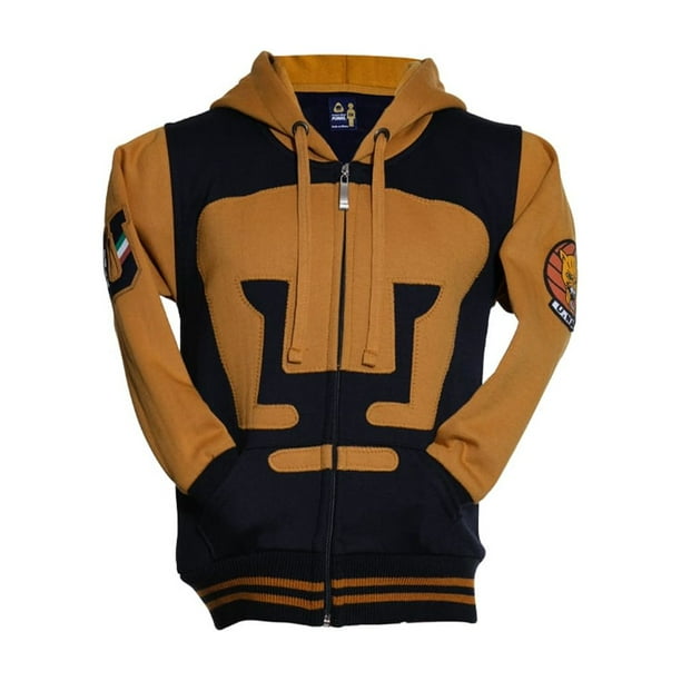 OLD SCHOOL SPORTS Pumas UNAM Chamarra Gran Pumas Azul/Dorado Infantil OLD SCHOOL SPORTS Pumas de la UNAM Chamarra de algodón, detalles bordados, con cierre y capucha.