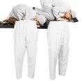 thumbnail image 4 of Pantalones musulmanes para hombre, de poliéster y algodón, holgados, con banda elástica en la cintura, pantalones afganos (blanco, XL), 4 of 15