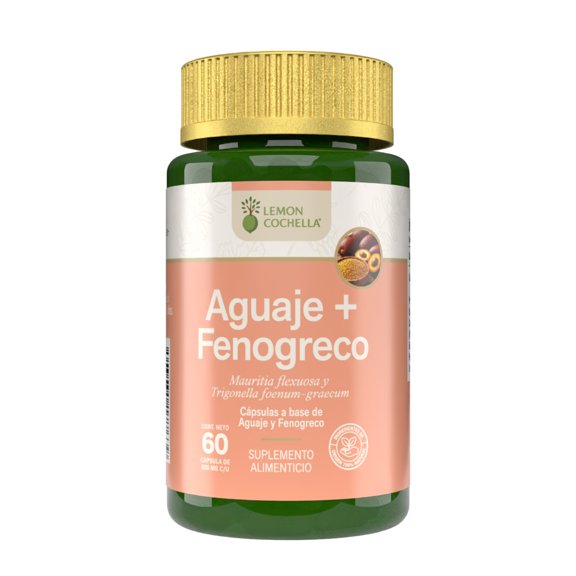 Aguaje con Fenogreco - 60 cápsulas, suplemento alimenticio