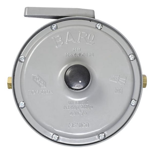 regulador 2 vías para gas lp 3/8 de pulgada gris iusa