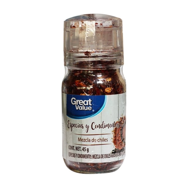 Especias y condimentos Great Value mezcla de chiles 45 g