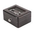 thumbnail image 4 of Caja de dinero de metal con 6 compartimentos, caja de dinero de alta seguridad con bandeja para dinero y cerradura con llave para el hogar y el negocio, color negro, 4 of 15