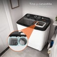 thumbnail image 3 of White Westinghouse Lavadora doble tina  11 kg  WWXCTT11703BK  Gabinete en polipropileno  4 niveles de agua  3 perillas de control  Bajo consumo de energía  Ahorro de agua, 3 of 7