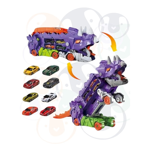 PINGÜE® City & Speed | Pista Dino Track para Niños | Set de Transporte y Almacenamiento | Alta Velocidad | Para Vehículos 1:64 | Morado | Tamaño 63x14x31 | Juguetes Niños estilo Hot Wheels.