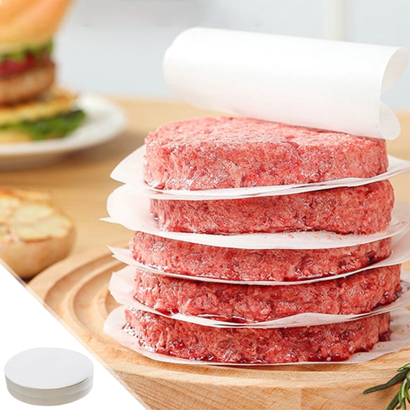 Hamburguesas de Carne Espesas con Papel Separador de Aceite, Papel Separador de Aceite Antiadherente, Almohadilla para Hamburguesas de Carne y Papel Separador de Carne