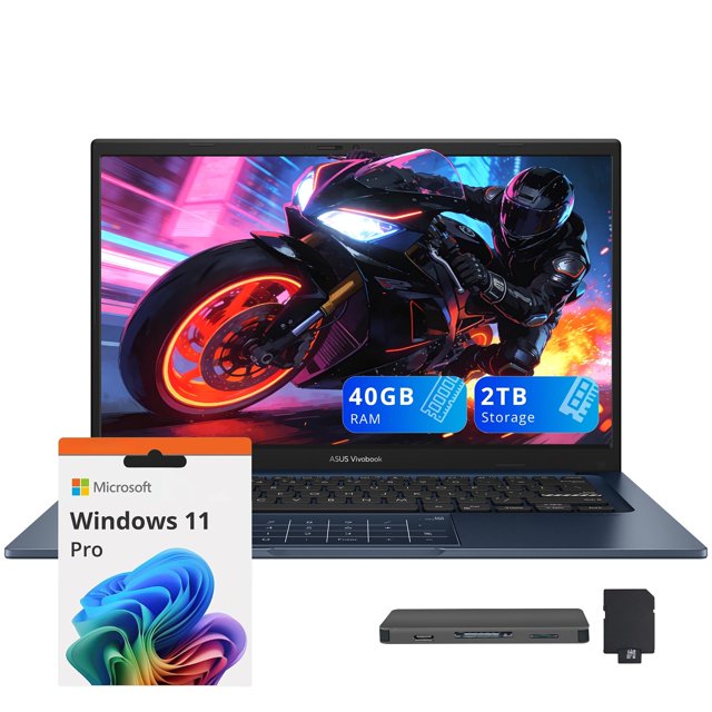 Laptop ASUS Vivobook 14 14 Pulgadas Full HD Intel Core i3 1315U 40GB RAM 1TB SSD Windows 11 Pro