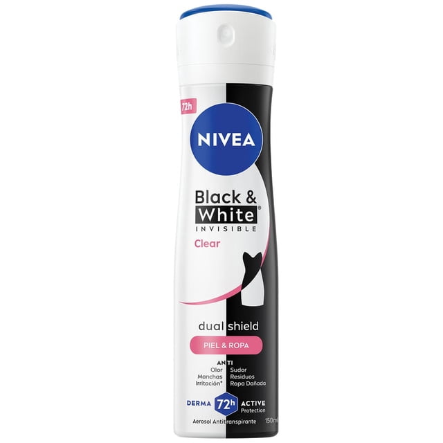 Antitranspirante NIVEA invisible black & white clear spray 150 ml