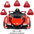 thumbnail image 3 of Montable Eléctrico para Niños Deportivo Lambo Luces Sonido Control Remoto Bluetooth Batería 12v - Rojo, 3 of 8