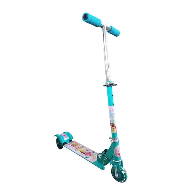 Patin Scooter Metalico Toy Mark Princesas Verde