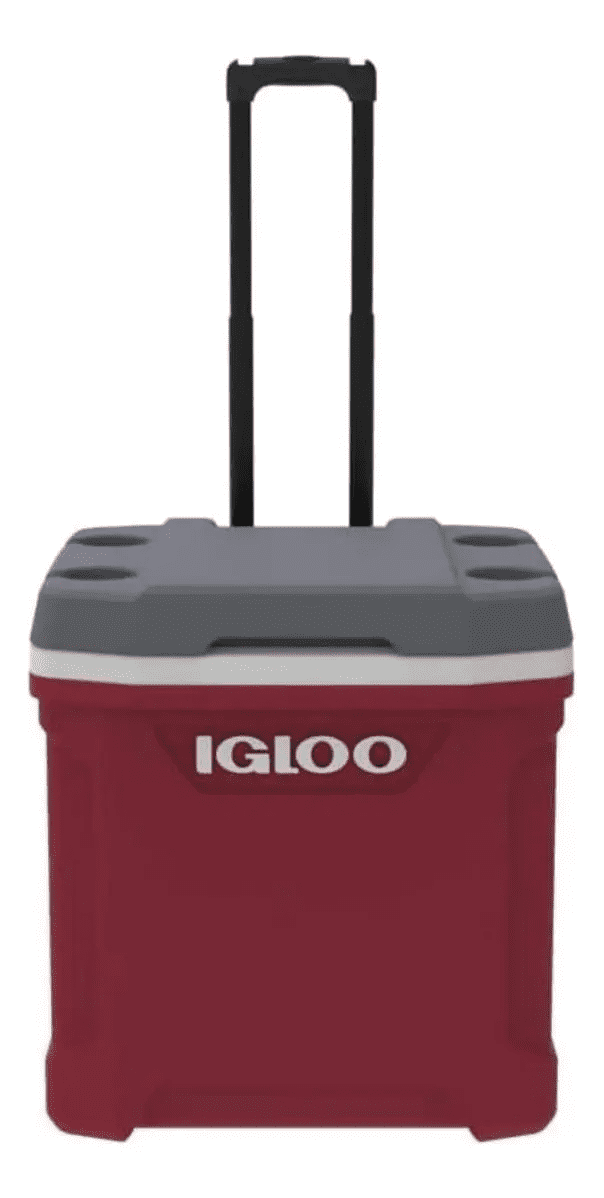 Hielera 30 Qt Con Rueda Latitude Roja Industrial 43 Latas Ig Color Rojo
