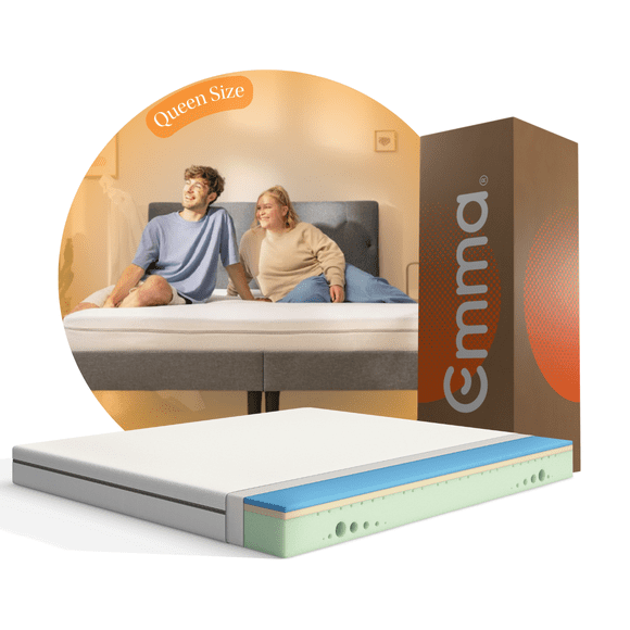 Colchón Queen Size Emma Comfort Plus Memory Foam Anti Movimiento 150x190cm