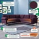 thumbnail image 2 of Sala Esquinera De Velvet Morado Modelo Elton, 2 of 5