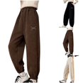 thumbnail image 3 of Odeerbi 8-14 Años Niñas Pantalones de Deporte de Pana Pantalones de Deporte Casual Con Cintura Elástica, 3 of 3