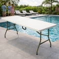 thumbnail image 3 of Mesa Plegable de Plastico Tipo Portafolio para Eventos Jardin Interior y Exterior 1.80 Metros, 3 of 8