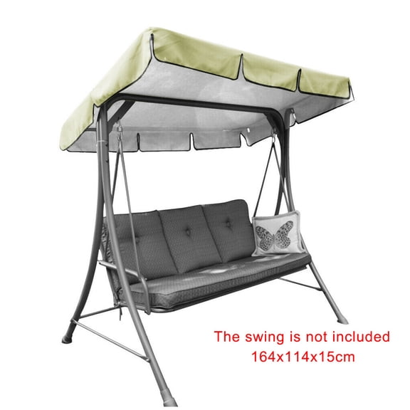 Injueey Cubierta para columpio de 3 asientos, cubierta para jardín, impermeable, resistente a los rayos UV, sombra para silla, polvo/vela, patio Type2 NO2