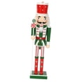 thumbnail image 4 of Adorno navideño de cascanueces, decoración de mesa, figura, estatua, cascanueces de madera C, 4 of 9