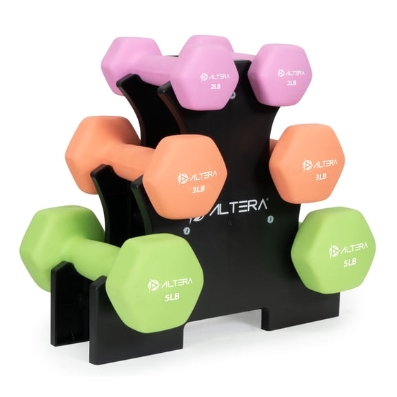 Set De Mancuernas Altera  AOS235 De Forro De Neopreno Peso Variable Multicolor