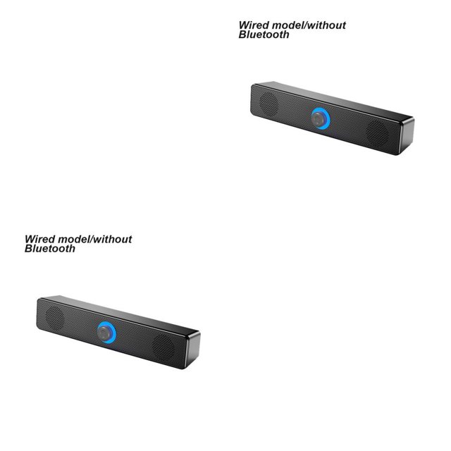 Sidaley Altavoz compatible con Bluetooth Barra de bocina doble Estéreo Subwoofer Altavoz Barra de sonido de audio en el hogar Teatro TV PC de alto 350T 2piezas
