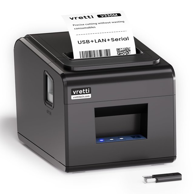 Impresora térmica de recibos vretti V330M USB Serial LAN 80 mm