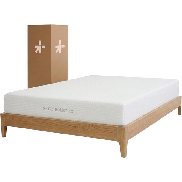 Colchón Matrimonial En Caja Esponja Foam De Alta Densidad Firmeza Media Suavidad Y Durabilidad Tecnología Híbrida Ortopédico (Blanco)
