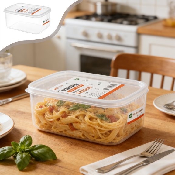 Contenedores de plástico transparente para almacenar alimentos y organizar la cocina | Recipientes rectangulares herméticos para aperitivos, granos secos y productos de despensa