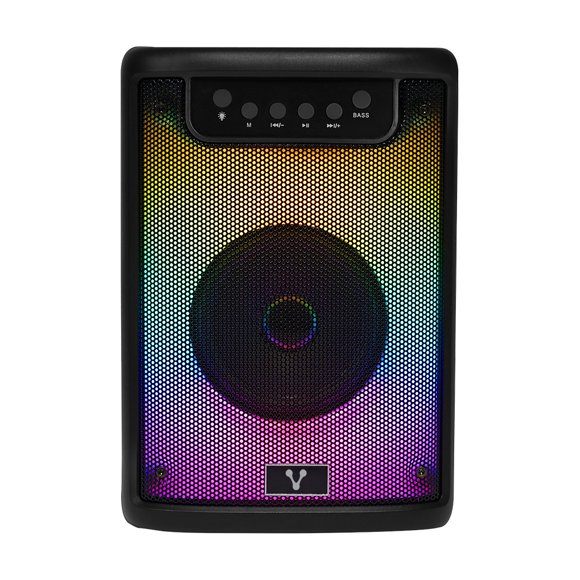 Bocina Vorago Karaoke KSP-205 10 Watts Recargable 3.5mm Bluetooth 5.3, USB, Micro SD, Negro