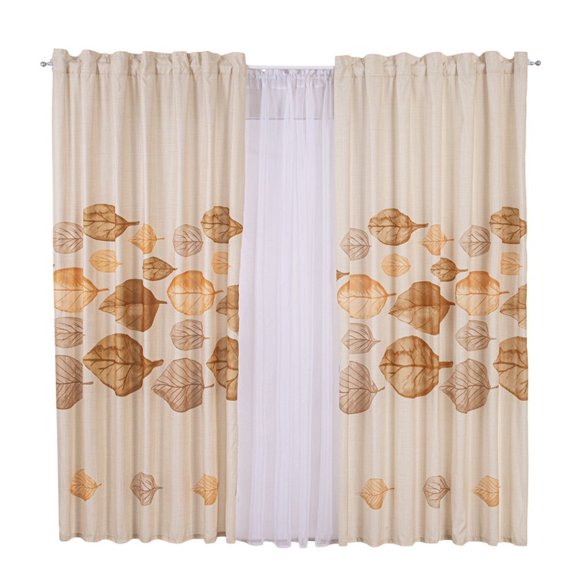 Cortina Decorativa Larga Olmo Beige Poliester Concord