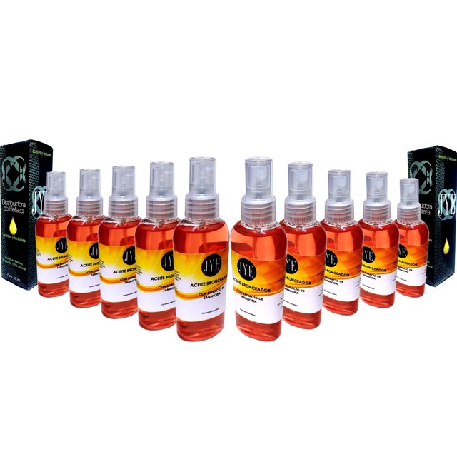 Aceite Bronceador JYE 10 Botellas extracto de zanahoria 60 ml