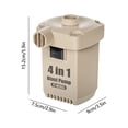 thumbnail image 3 of Bomba de aire portátil | Inflador/Deflador para colchones hinchables, barcos, material de camping | 260L/min Potencia | Adaptador de boquilla de 3 Batería recargable de 1600mAh | Diseño Compacto, 3 of 6