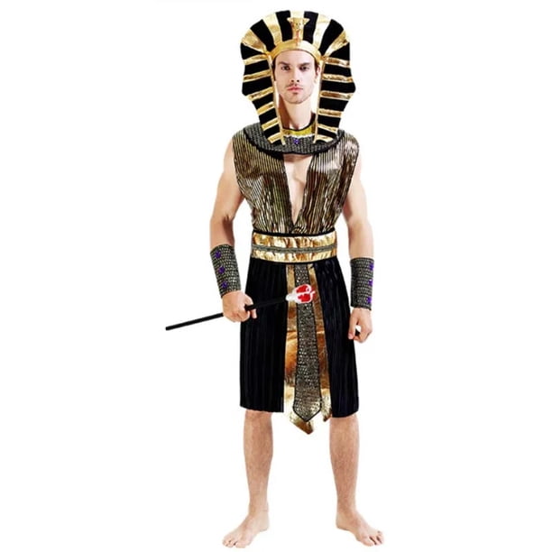 Disfraz de Faraón Egipcio para Adulto Talla M, Halloween, Fiestas y Cosplay