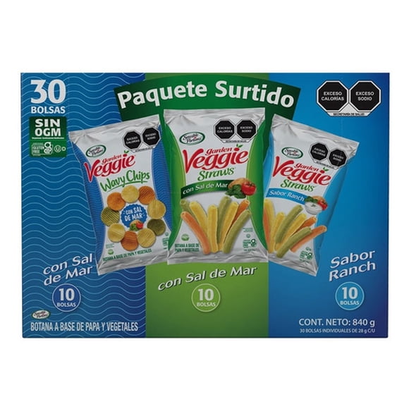 Garden Veggie Papas Fritas Empaque Surtido 840g 30 Bolsas