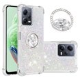 thumbnail image 1 of Funda para Xiaomi POCO X5 5G con Brillo Líquido Flotante, Purpurina, Parachoques y Anillo Giratorio Soporte, 1 of 5