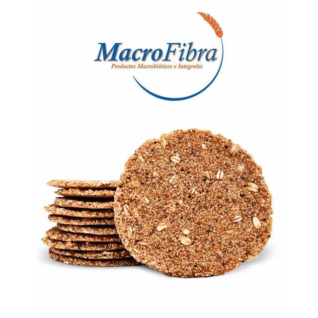 Galleta Vainilla Oblea Avena Amaranto Macrofibra Integral sin Azucar Vegano sin Gluten sin Lactosa Macrobiotico E Integral 3 Botesc/12 Pzas