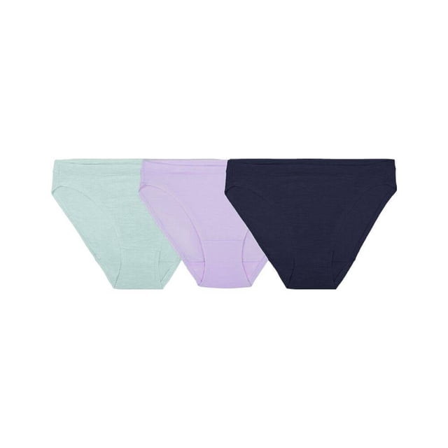 Bikini Fruit of the Loom para dama, Colección Beyondsoft Modal, Multicolor Talla 6, 3 Piezas