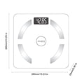 thumbnail image 3 of Báscula Corporal Bluetooth, Sensores de Alta Precisión, Pantalla Led, Integración con Aplicaciones para Objetivos de Fitness, Pantalla Grande, Elegante Accesorio de Baño, Monitorización Inte, 3 of 4